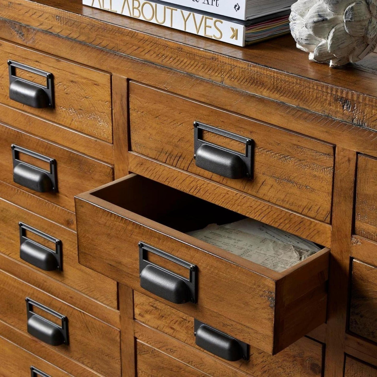 Draftsman Collection Wooden 20 Drawer Merchant Chest