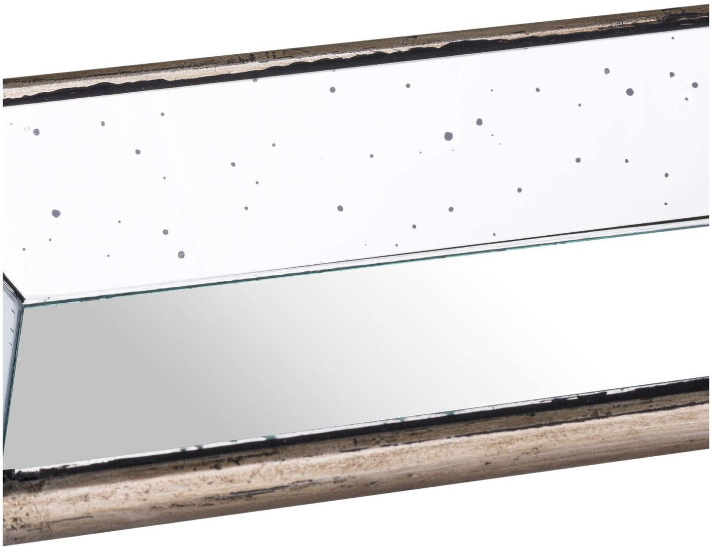 Astor Distressed Wooden Detailing Mirrored Display Tray