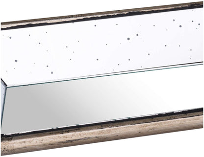 Astor Distressed Wooden Detailing Mirrored Display Tray