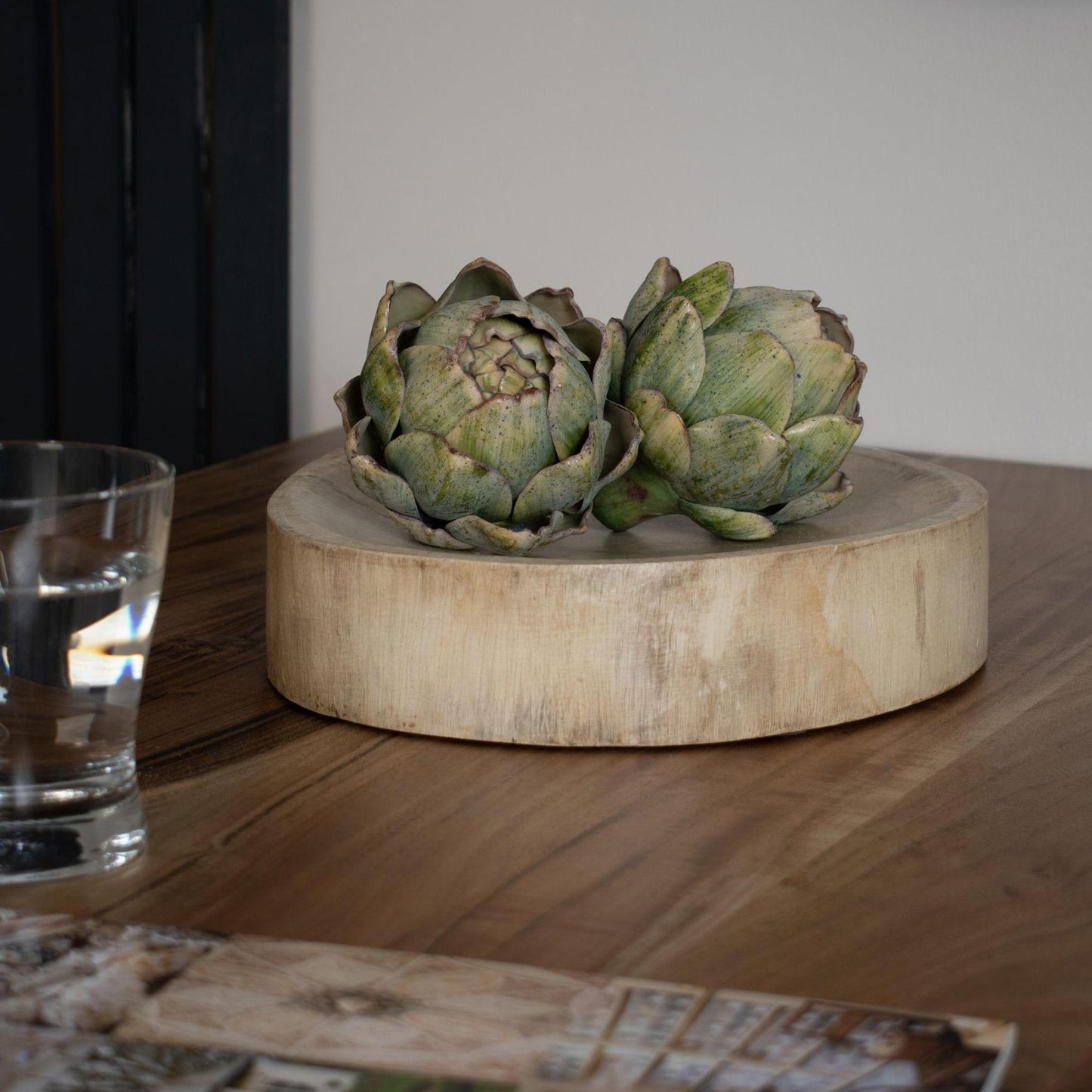 Brown Wood Hand Crafted Trinket Dish