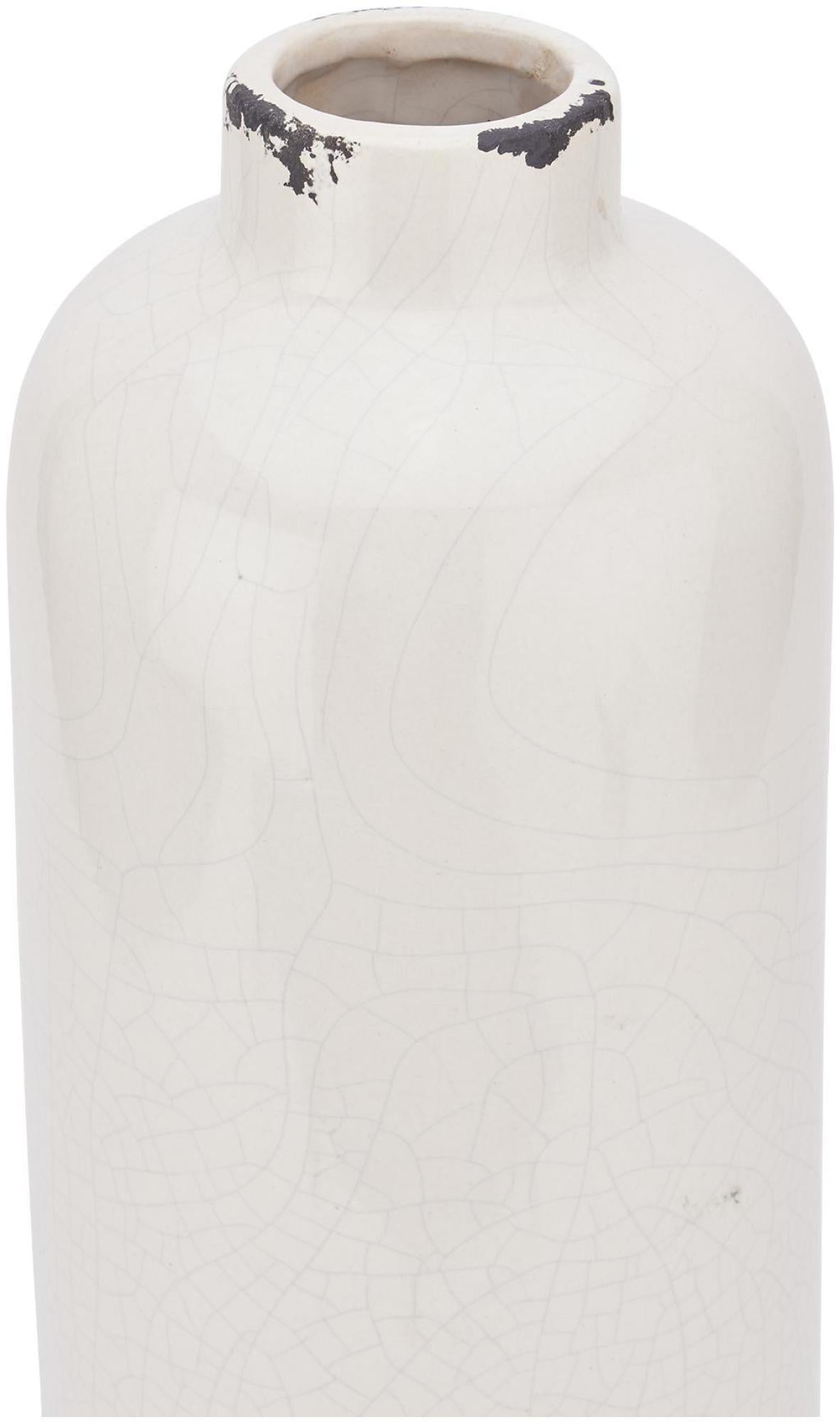 Garda White Ceramic Glazed Raine Vase