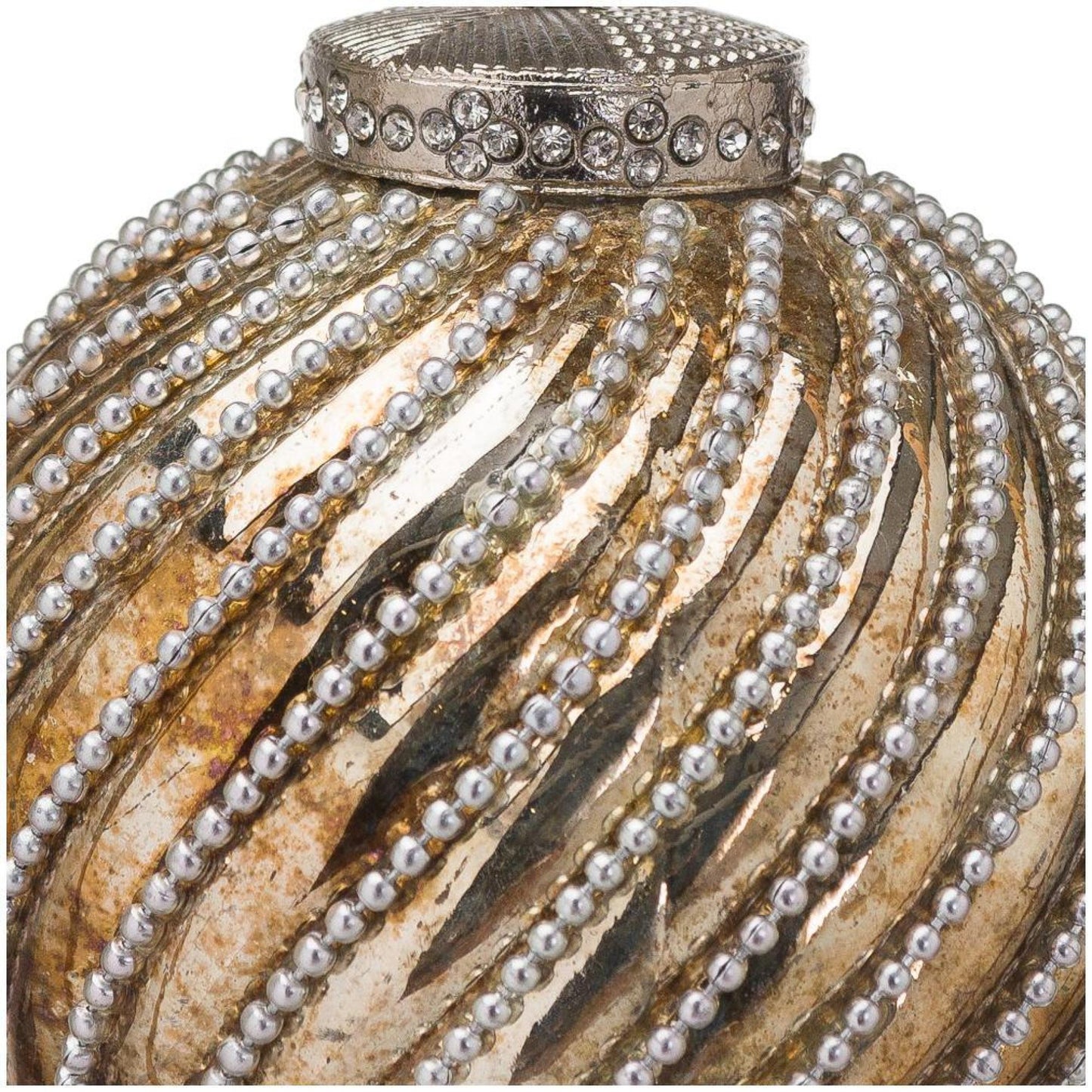 Noel Large Burnished Jewel Swirl Bauble