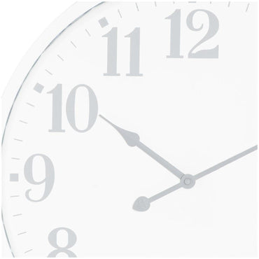 White Metal Aubrey Wall Clock - 49cm x 49cm