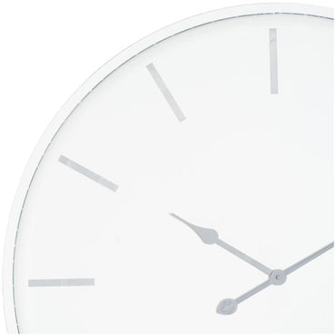 Brandon White Metal Large Wall Clock - 80cm x 80cm