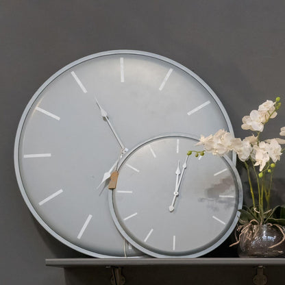 Karlsson Grey Metal Large Wall Clock - 80cm x 80cm