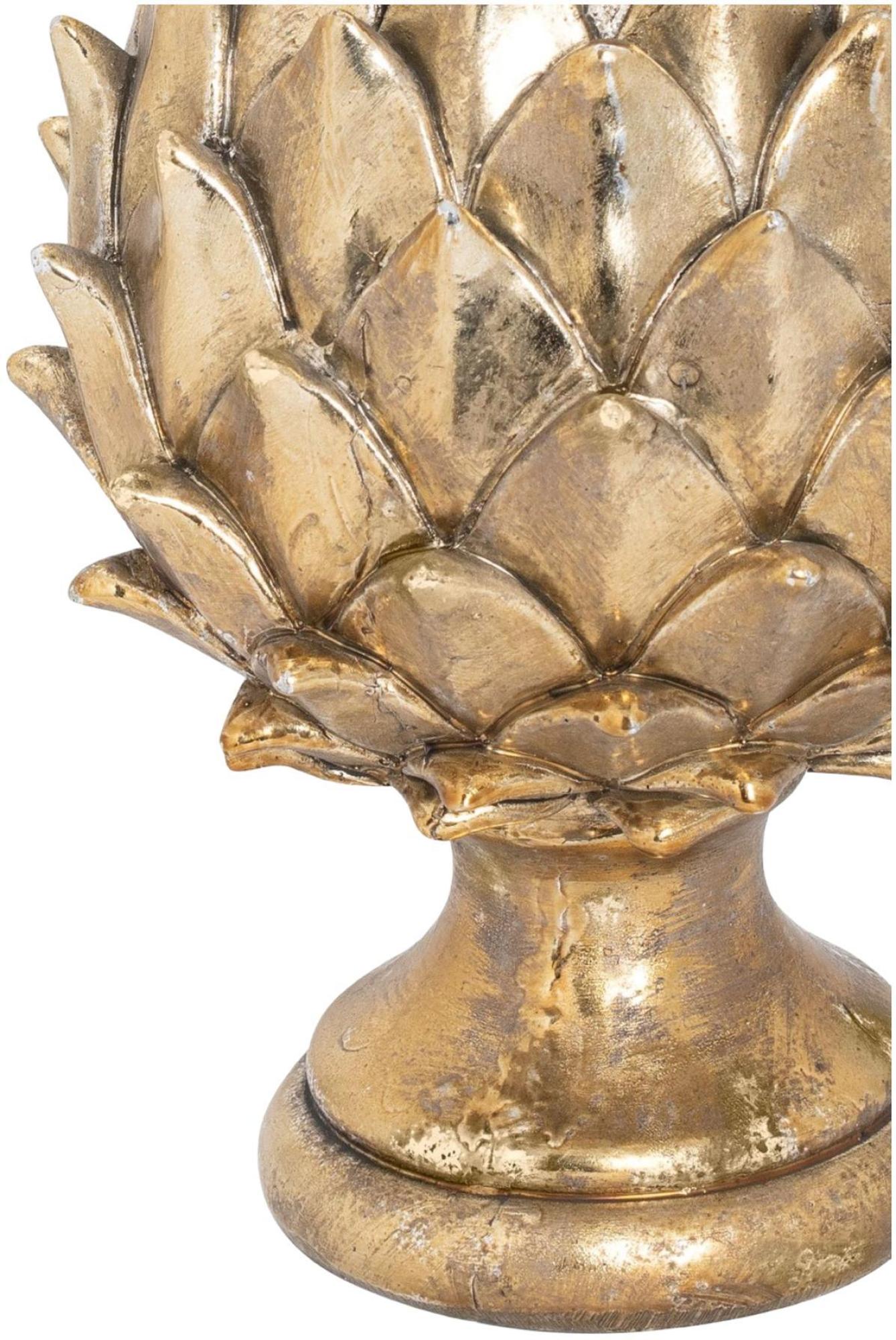 Gold Ceramic Tall Large Pinecone Finial