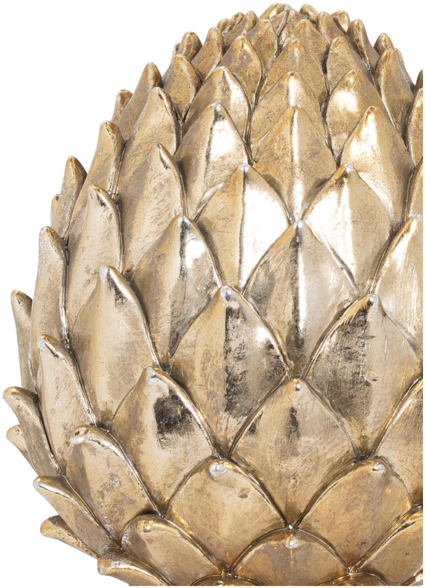 Gold Ceramic Large Pinecone Finial