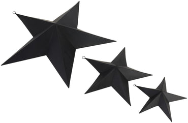 Matt Black Metal Convexed Large Star