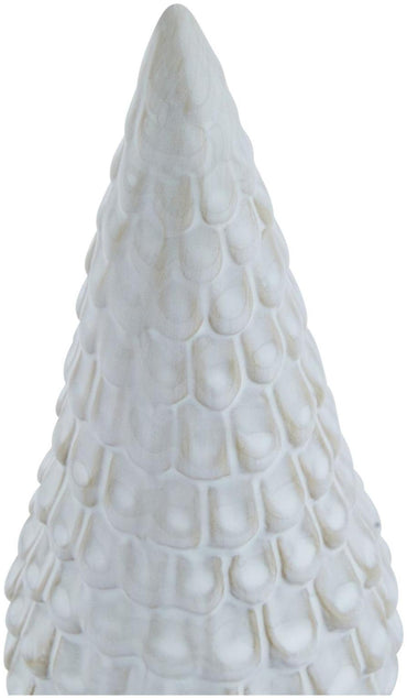 White Ceramic Snowy Spruce Tree