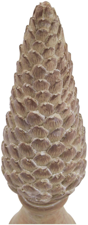 Resin Medium Pinecone Sculpture on Base