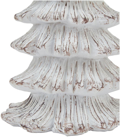 Resin Medium Snowy Fir Tree Sculpture