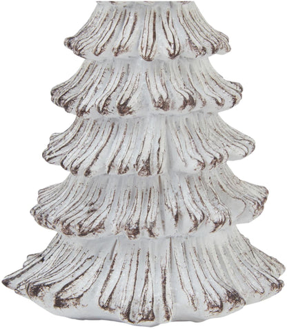 Resin Small Snowy Fir Tree Sculpture