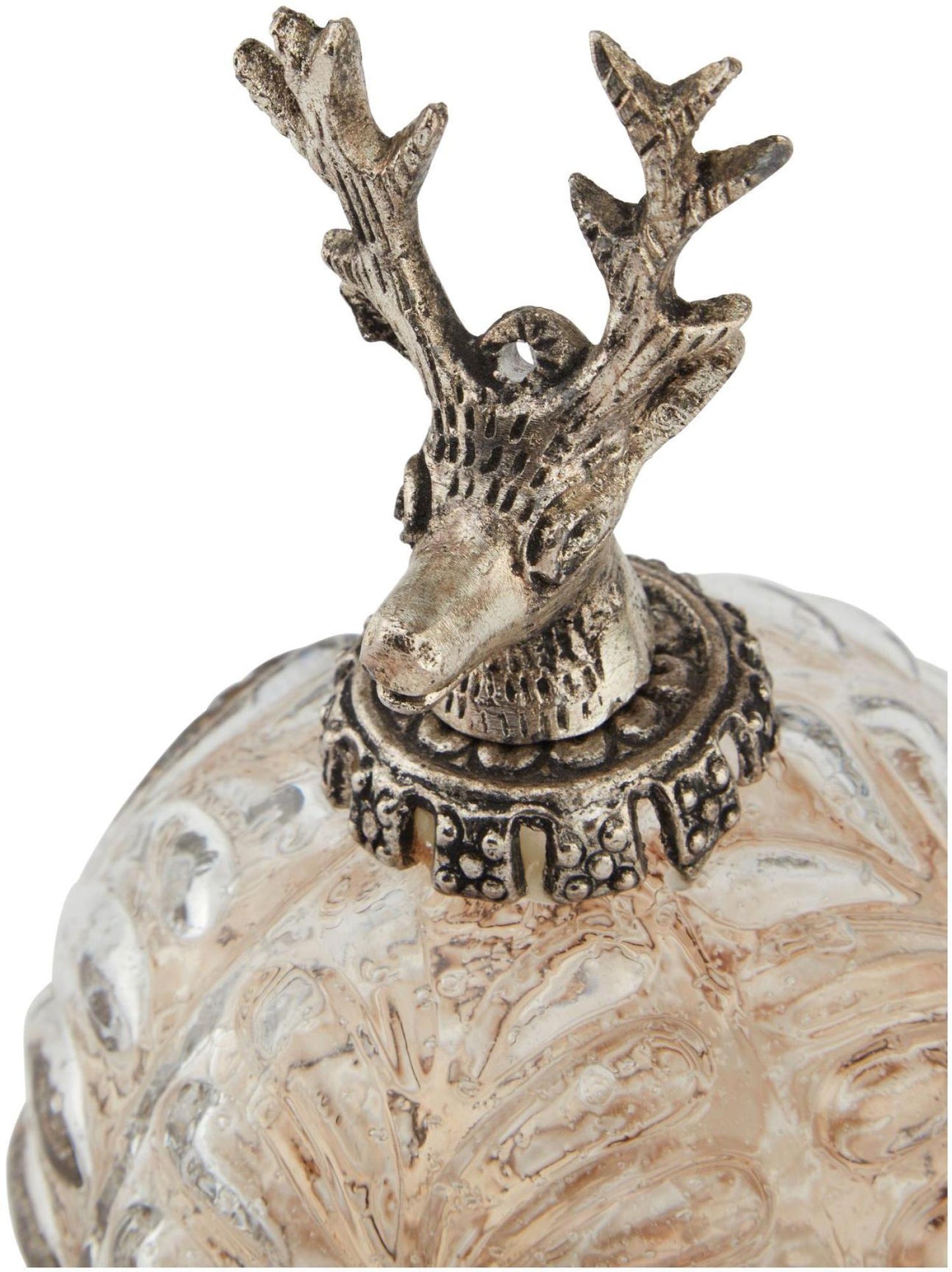 Coffee Ombre Glass Stag Bauble