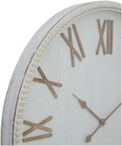 Large Rustic White Clock - 80cm x 80cm