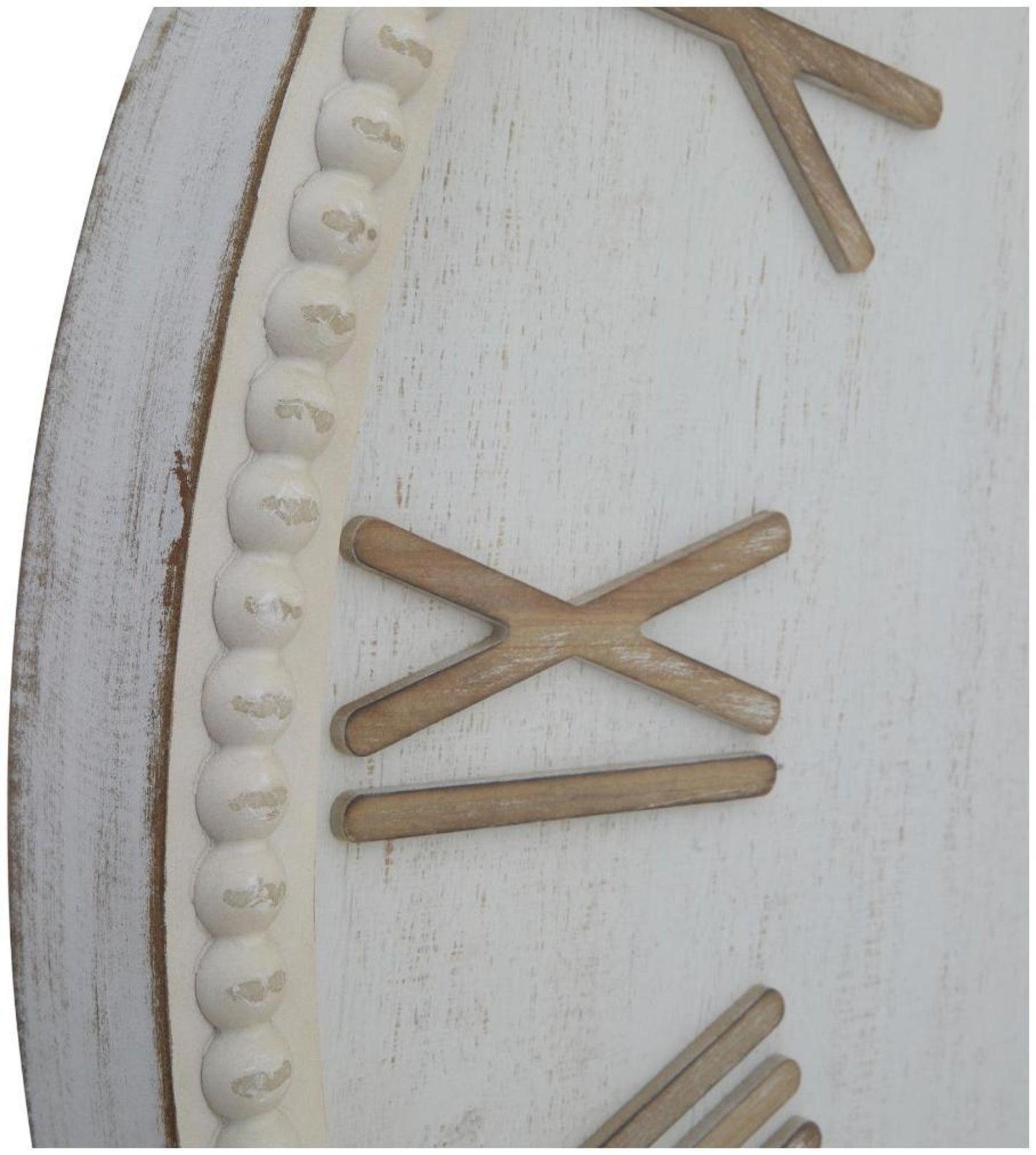 Large Rustic White Clock - 80cm x 80cm