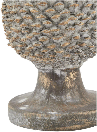 Stone Effect Gold Accents Pinecone Ornament