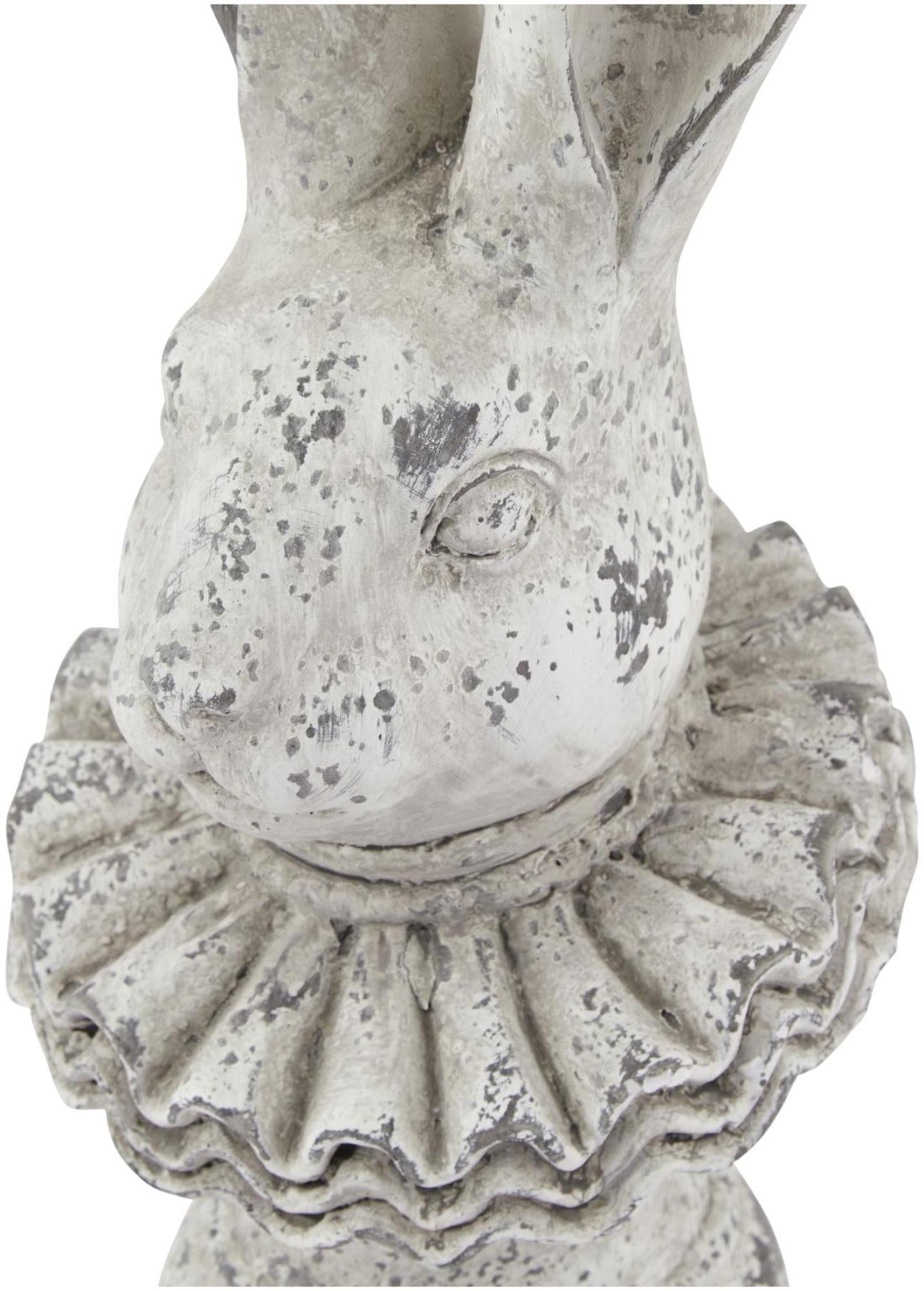 Stone Effect Ruffle Hare Ornament