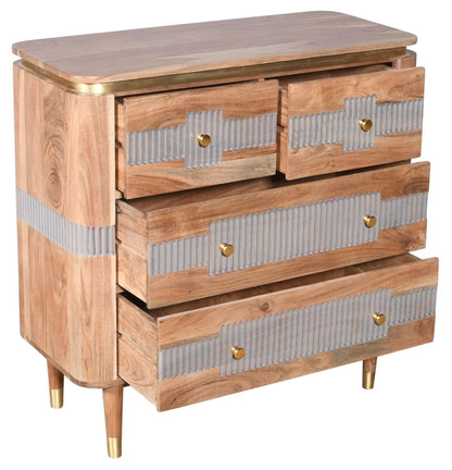 Wilton Acacia Wood 4 Drawer Chest