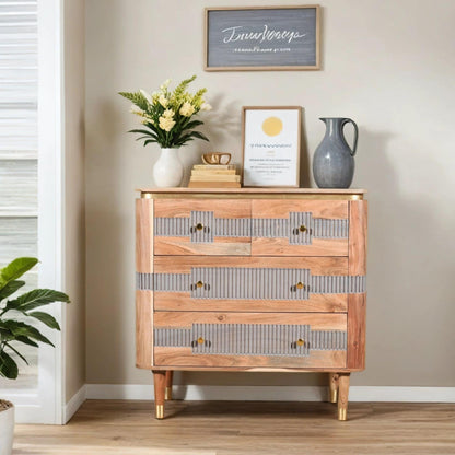 Wilton Acacia Wood 4 Drawer Chest