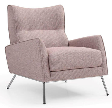 Chloe Pink Fabric Accent Armchair