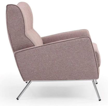 Chloe Pink Fabric Accent Armchair