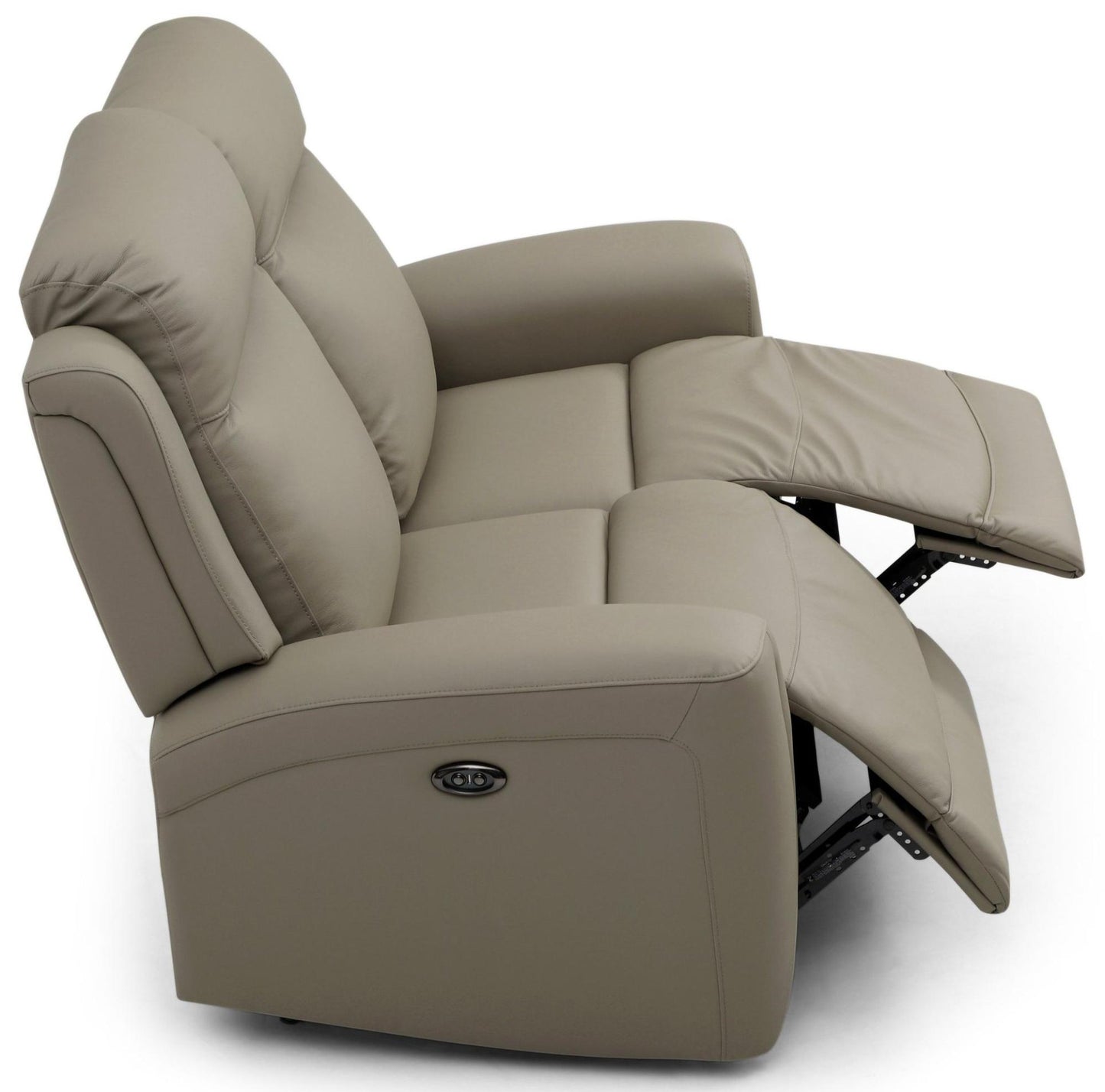 Henley Taupe Leather 2 Seater Electric Recliner Sofa