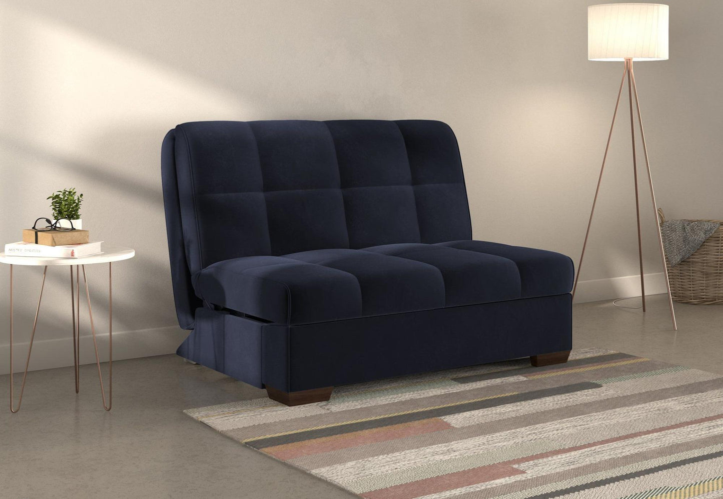 Harper Blue Sunningdale Midnight 2 Seater Fabric Pull Out Sofa Bed