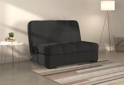 Harper Charcoal Dalton 2 seater Fabric Pull Out Sofa Bed