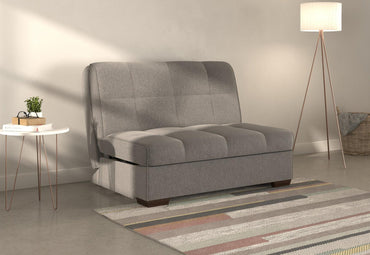 Harper Grey Carina Ash 2 Seater Fabric Pull Out Sofa Bed