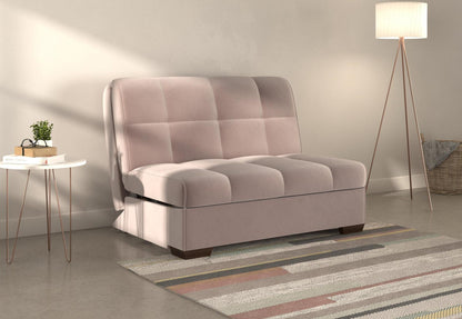 Harper Pink Sunningdale Heather 2 Seater Fabric Pull Out Sofa Bed