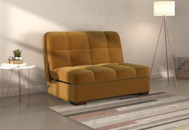 Harper Yellow Sunningdale Saffron 2 Seater Fabric Pull Out Sofa Bed