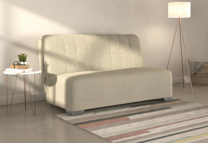 Jude Cream Piero Spring 2 Seater Fabric Pull Out Sofa Bed