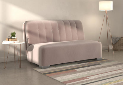 Jude Pink Sunningdale Heather 2 Seater Fabric Pull Out Sofa Bed