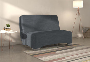 Orla Blue Dalton Stone 2 Seater Fabric Pull Out Sofa Bed