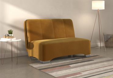 Orla Yellow Sunningdale Saffron 2 Seater Fabric Pull Out Sofa Bed