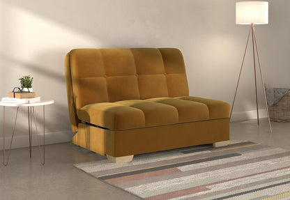 Portman Yellow Sunningdale Saffron 2 Seater Fabric Pull Out Sofa Bed