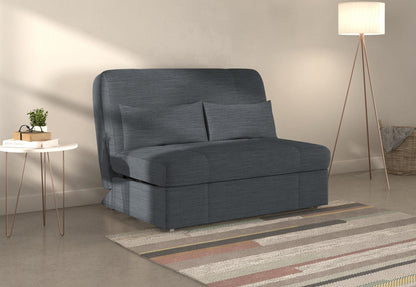 Redford Blue Dalton Stone 2 Seater Fabric Pull Out Sofa Bed