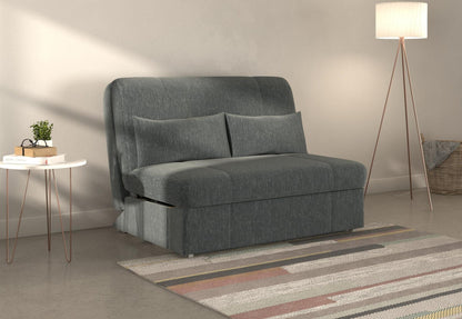 Redford Grey Piero Thunderstorm 2 Seater Fabric Pull Out Sofa Bed