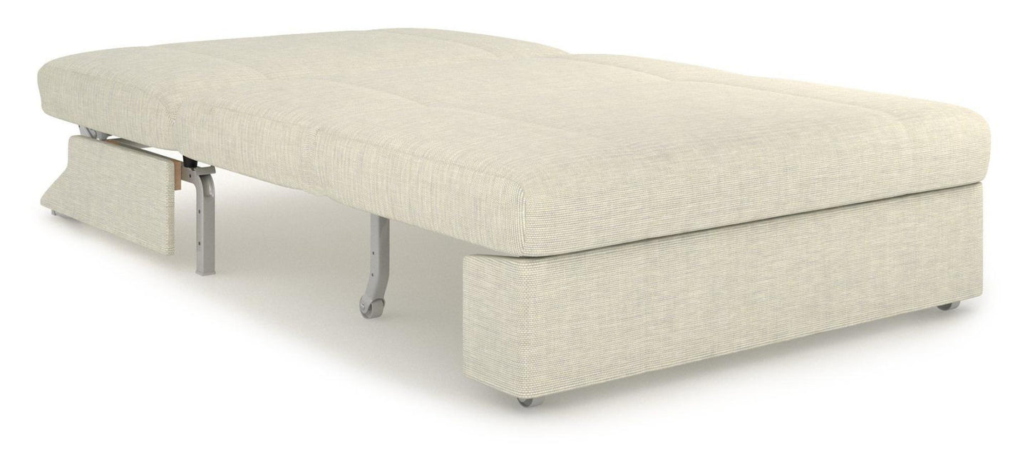 Redford Cream Piero Spring 2 Seater Fabric Pull Out Sofa Bed