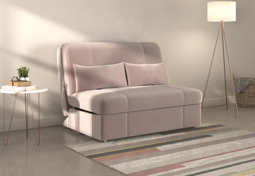 Redford Pink Sunningdale Heather 2 Seater Fabric Pull Out Sofa Bed