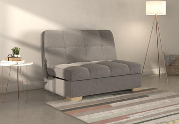 Portman Grey Carina Ash 2 Seater Fabric Pull Out Sofa Bed