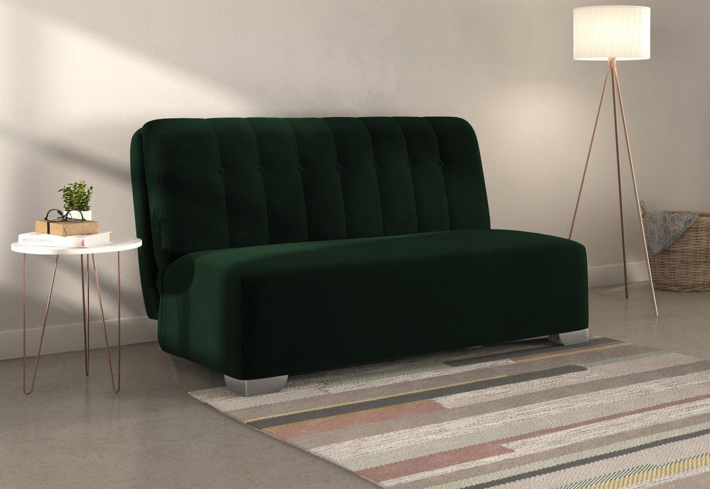 Jude Bottle Green Sunningdale 2 Seater Fabric Pull Out Sofa Bed