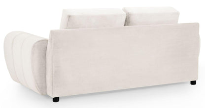 Azzuro Cream Velvet Fabric 2 Seater Sofa