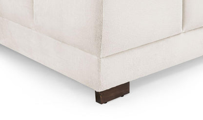 Luxurious Cream Velvet U-Shaped Sofa with Sofabed & Storage