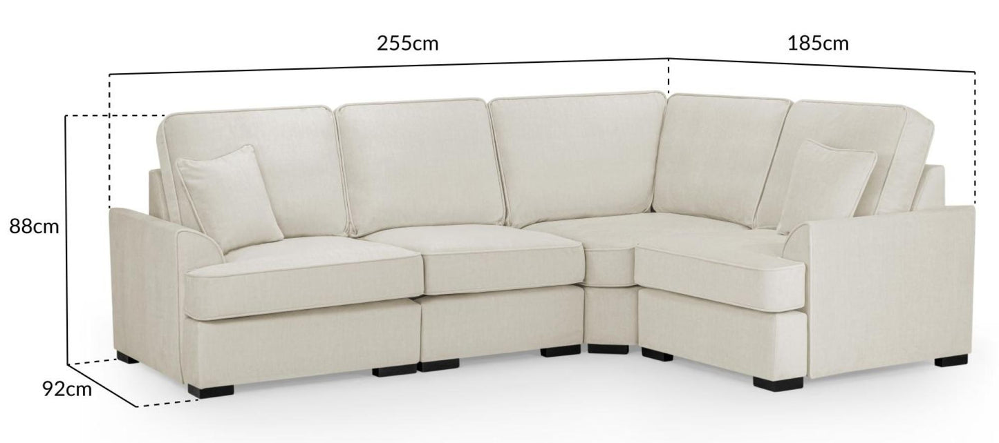 Beige Fabric Universal Corner Sofa for Ultimate Comfort