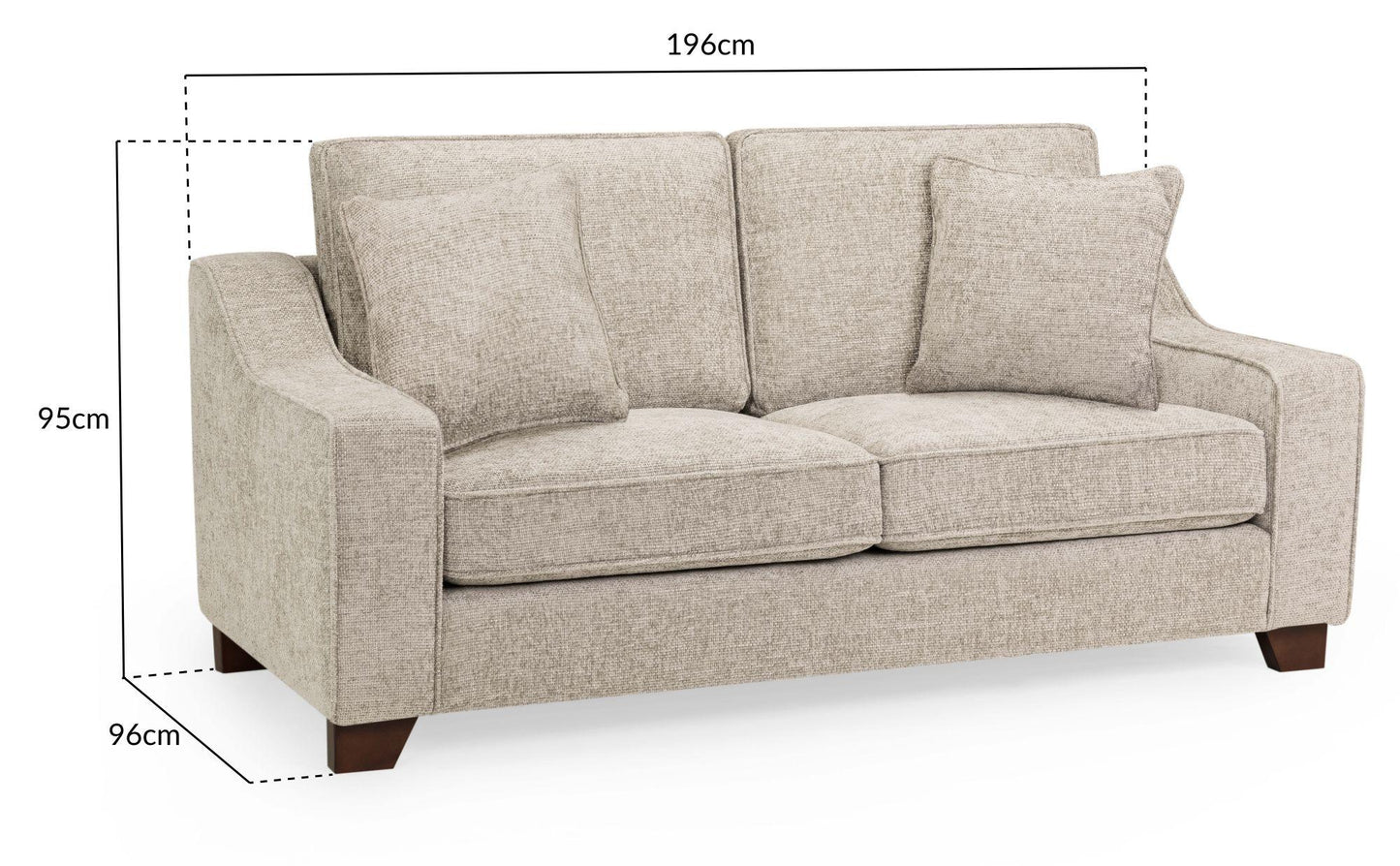 Elegant Beige 3-Seater Sofa for Ultimate Comfort & Style