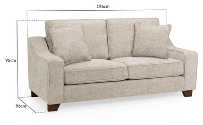 Elegant Beige 3-Seater Sofa for Ultimate Comfort & Style