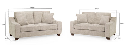 Nebraska Beige Fabric 3+2 Seater Sofa