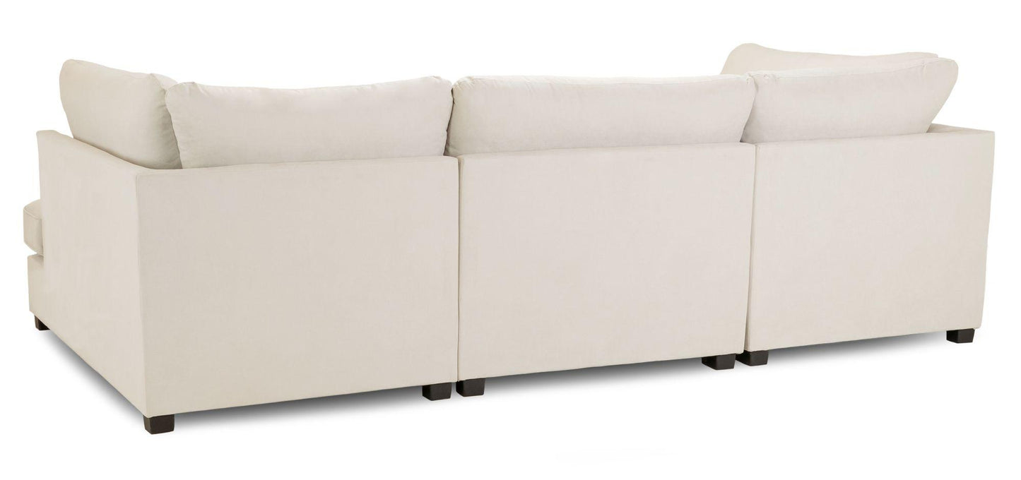 Carnaby Classic Beige Fabric U Shape Corner Sofa