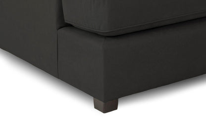 Carnaby Classic Black Fabric U Shape Corner Sofa Suite